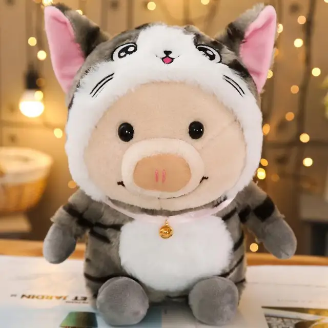 cat cute pig plush