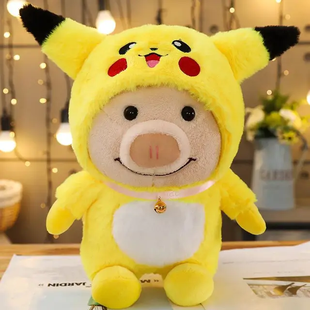 pikachu cute pig plush