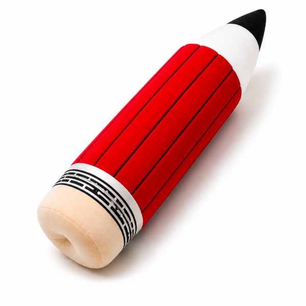 Kawaii Pencil Plush red pencil plush angled product shot