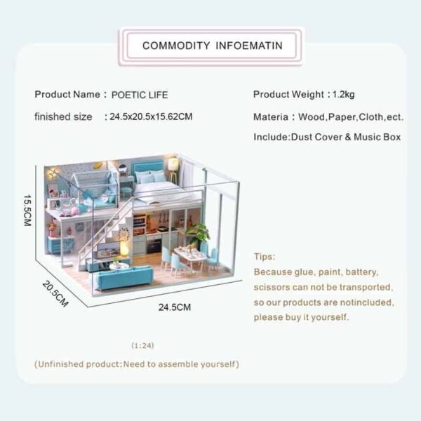 Poetic Life Doll House Poetic Life Doll House – cute diy doll house kit gift for girlfriend