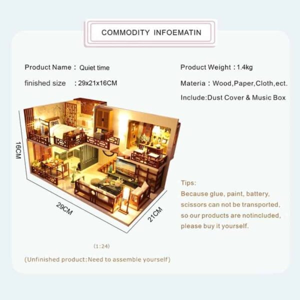 Quiet Time Doll House – cute diy doll house kit gift for girlfriend