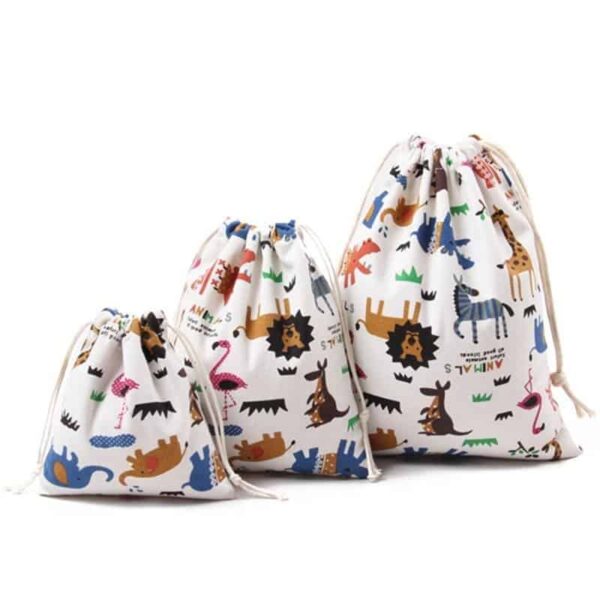 Animal Print Drawstring Bag Animal Print Drawstring Bag – cute plush toy storage gift for girlfriend