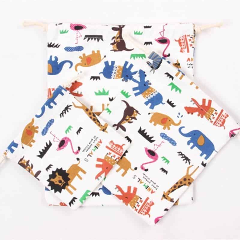 Animal Print Drawstring Bag – My Heart Teddy