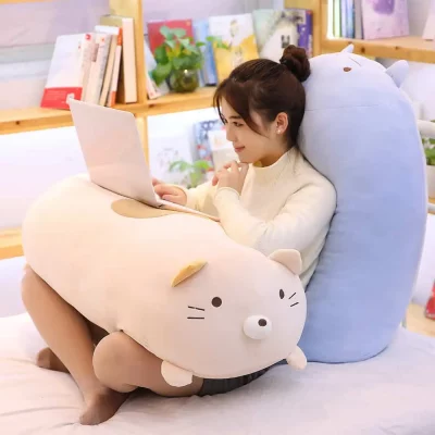 cuddling with sumikko gurashi plush