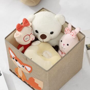 Cotton Linen Kids Toy Storage Box