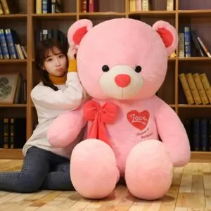 large pink teddy bear 80cm