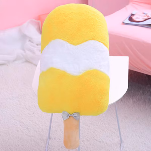 Ice Cream Plush Pillow yellow ice cream plush