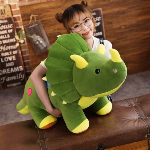 Giant Triceratops Dinosaur Plush - Kawaii Dinosaur Plush Toy