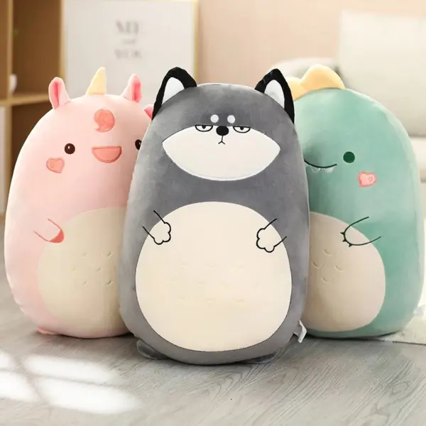 Kawaii Japanese Squishmallows Plush dinosaur unicorn and husky kawaii squishmallows