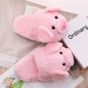 Cute Pig Plush Slippers