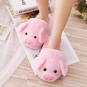 Cute Pig Plush Slippers