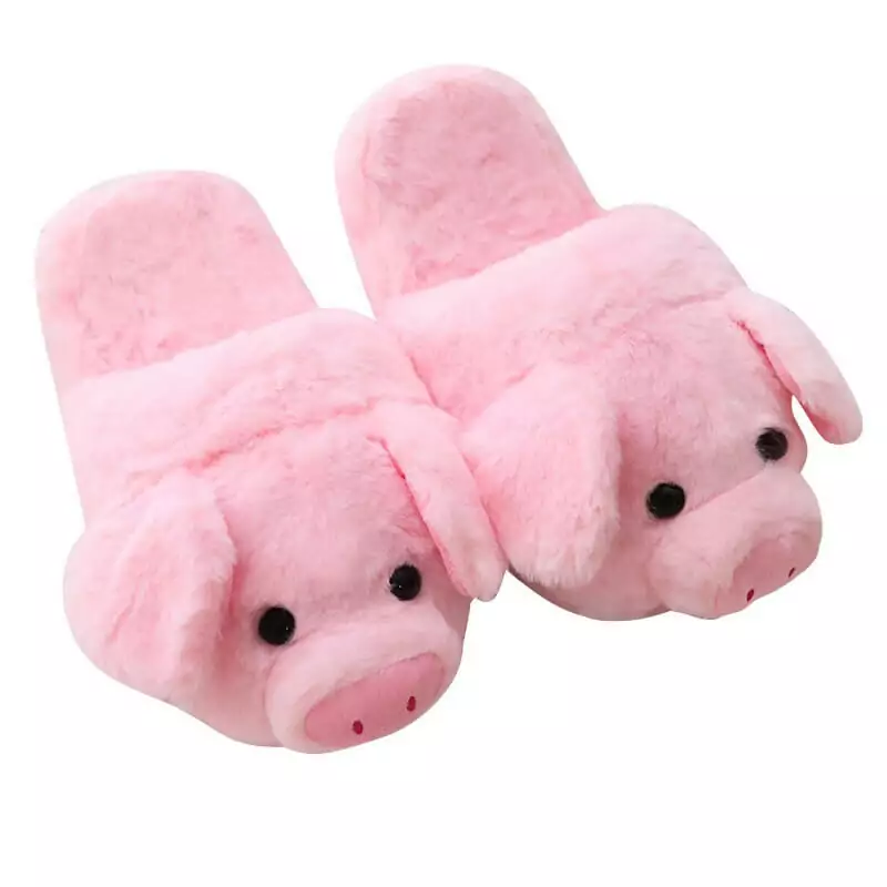 Cute Pig Plush Slippers