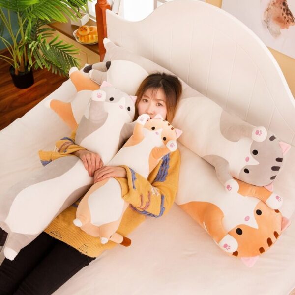 Kawaii Long Cat Plush Long Cartoon Cat Plush