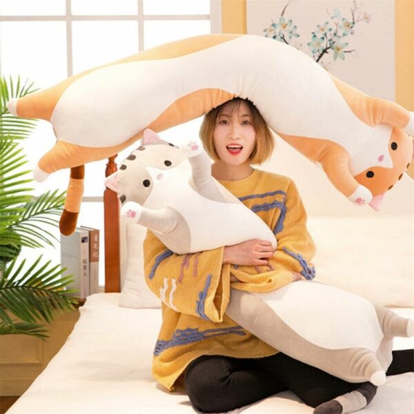 Kawaii Long Cat Plush Long Cartoon Cat Plush