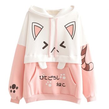 Harajuku Kawaii Cat Women Hoodies