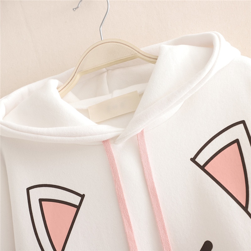 Harajuku Kawaii Cat Women Hoodies