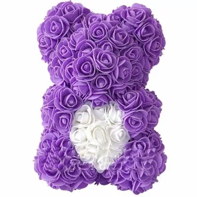 Artificial Rose Flower Teddy Bear