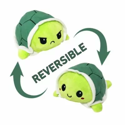 Green Reversible Turtle Mood Plush