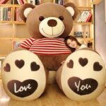 Giant Red and Blue Teddy Bear with Sweater - 100cm(39.3"), Red sweater