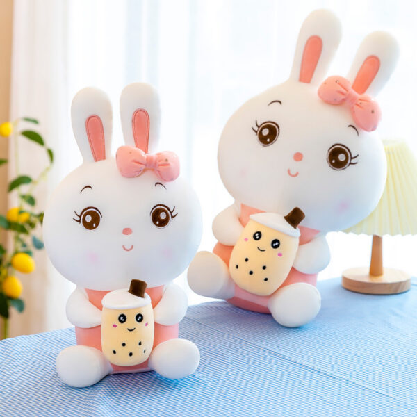Cute Bunny Holding Boba Plush cute Bunny Holding Boba Plush