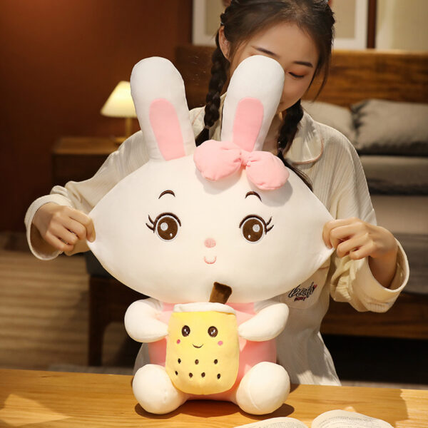 Cute Bunny Holding Boba Plush cute Bunny Holding Boba Plush