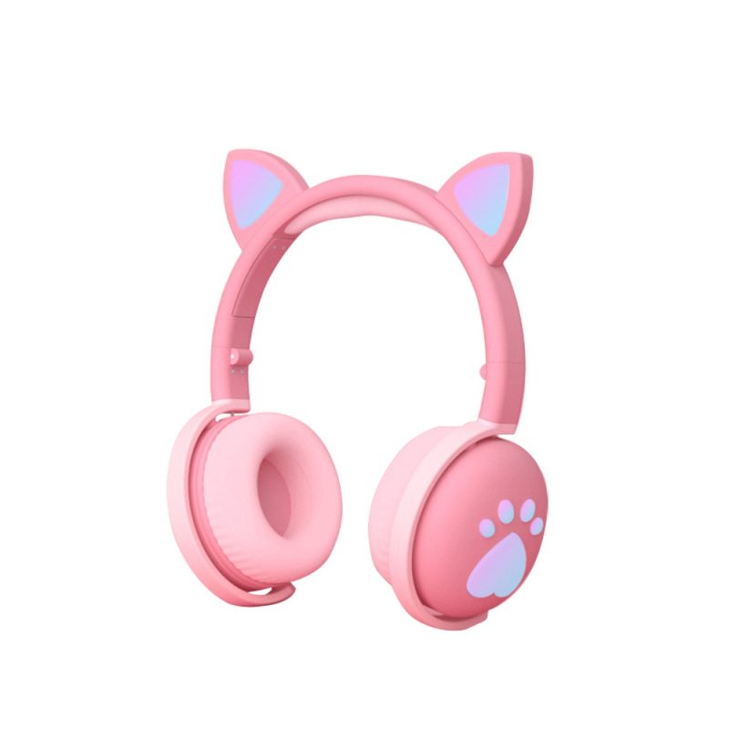 Kawaii Cat Ears & Paw Glowing Headphones