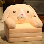 Three Layer Folding Pink Dog Kids Sofa