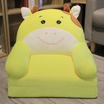 Two Layer Folding Yellow Cow Kids Sofa