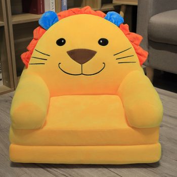 Two Layer Folding Yellow Lion Kids Sofa