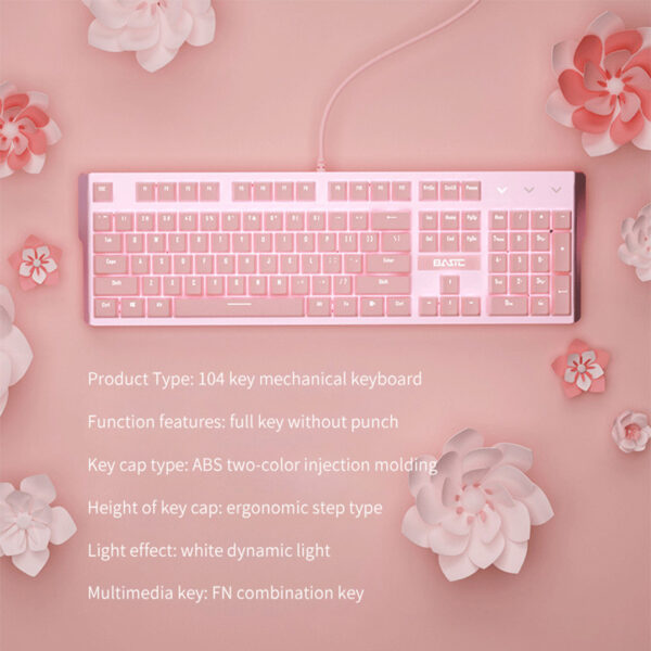 Kawaii Pink Backlit LED Keyboard Kawaii Pink Backlit LED Keyboard