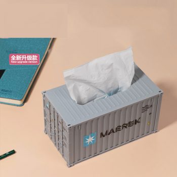 Kawaii Cargo Container Design Tissue Box