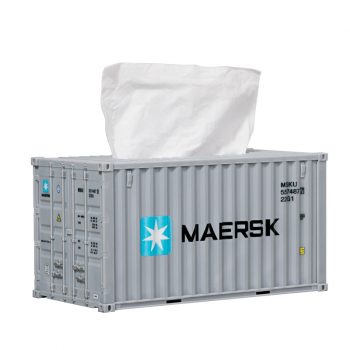 Kawaii Cargo Container Design Tissue Box