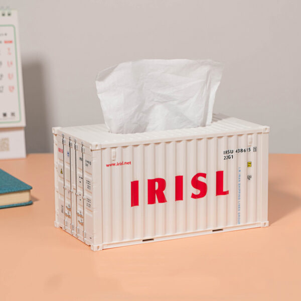 Kawaii Cargo Container Design Tissue Box