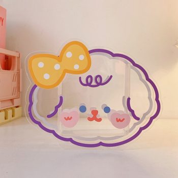 Kawaii Cartoon Transparent Pen Holder Desktop Organizer