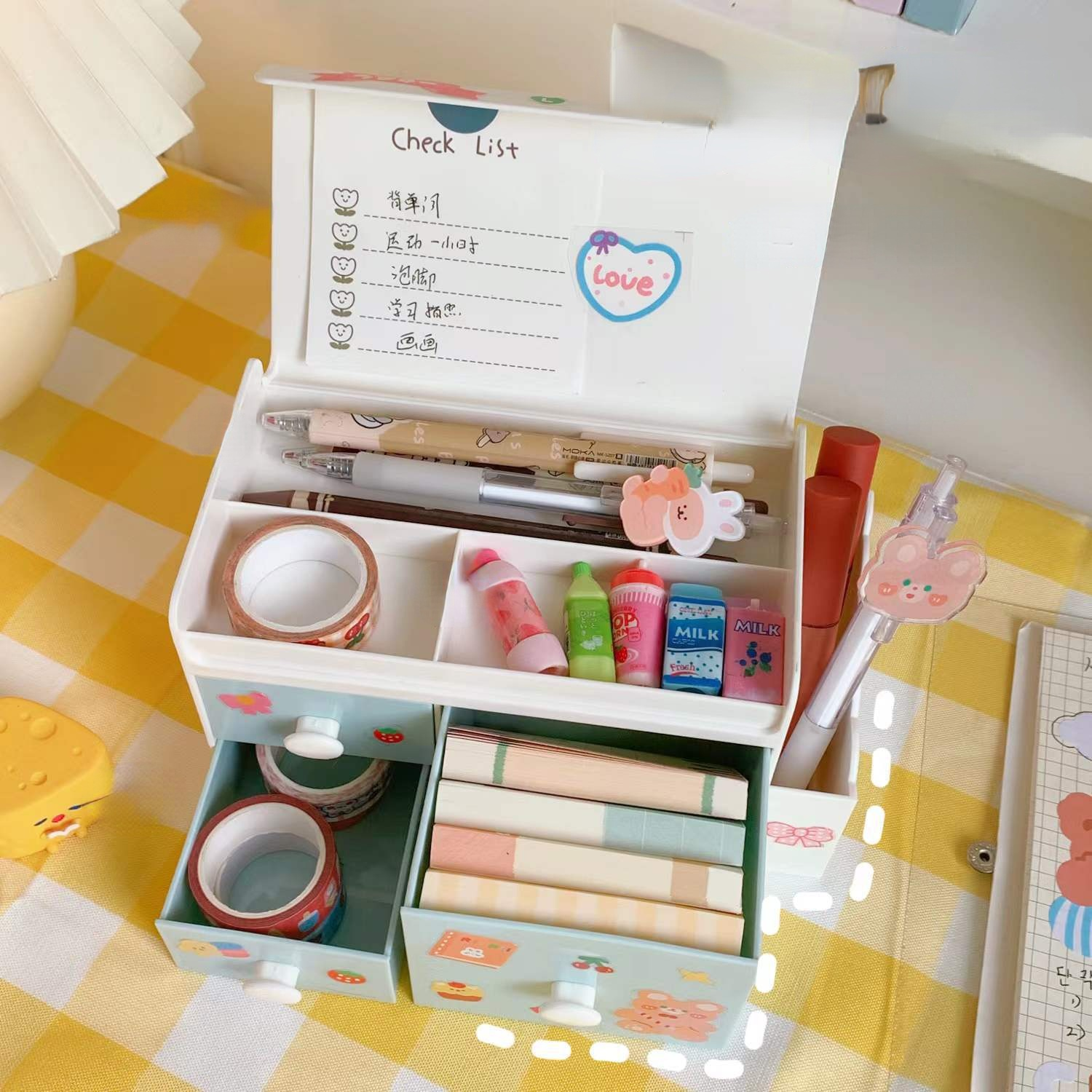 Kawaii Kids Storage Box Desktop Organizer – My Heart Teddy