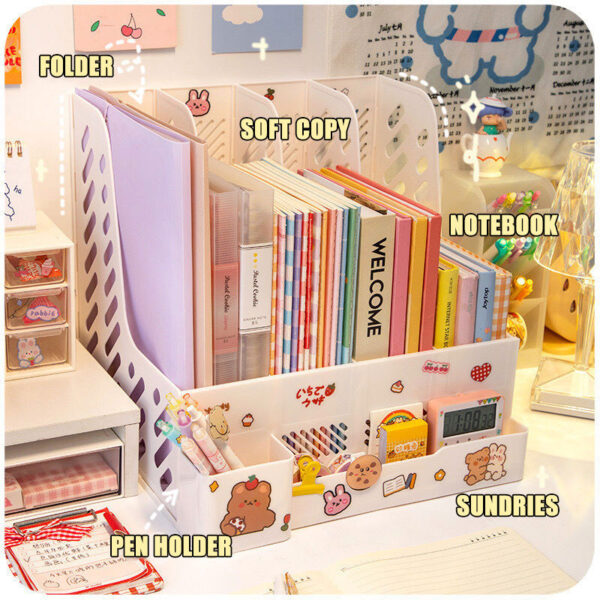 Kawaii File Tray Desk Organizer Kawaii File Tray Desk Organizer