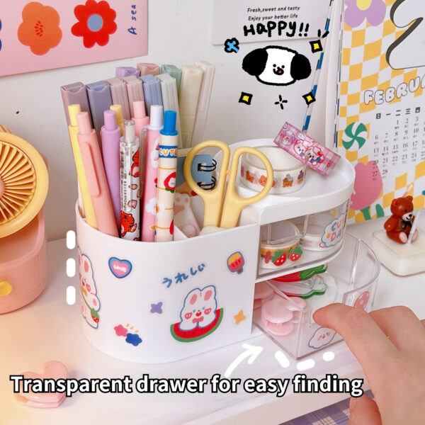 Kawaii Kids Storage Box Desktop Organizer