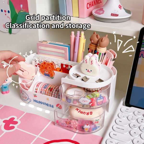 Kawaii Kids Storage Box Desktop Organizer