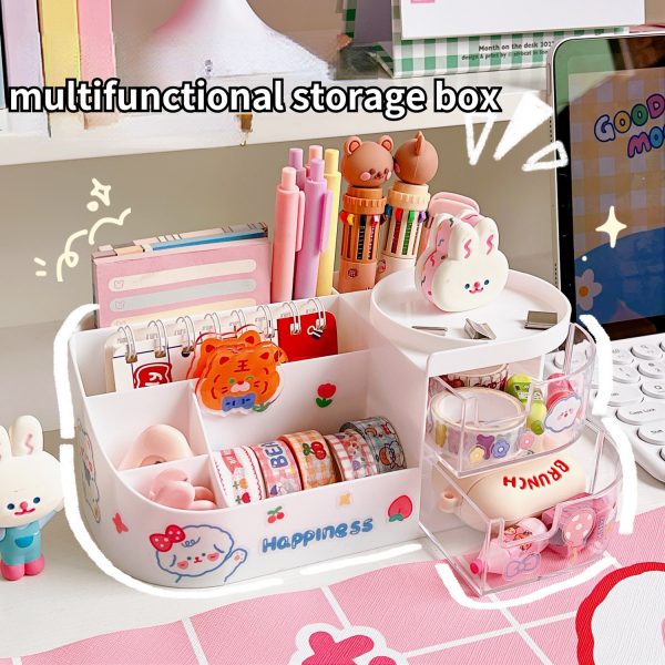 Kawaii Kids Storage Box Desktop Organizer