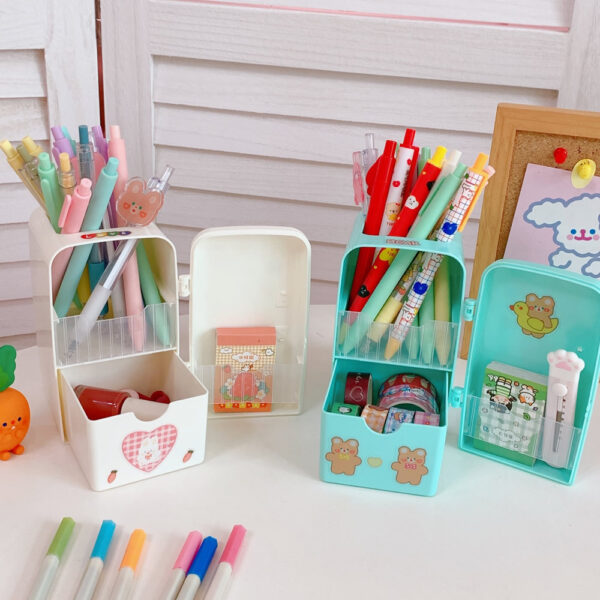 Kawaii Refrigerator Design Desktop Organizer