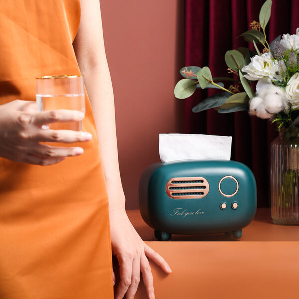 Kawaii Retro Radio Tissue Box