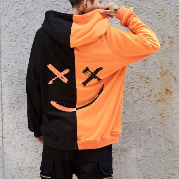 Unisex Oversized Smile Design Streetwear Hoodies Unisex Oversized Smile Design Streetwear Hoodies