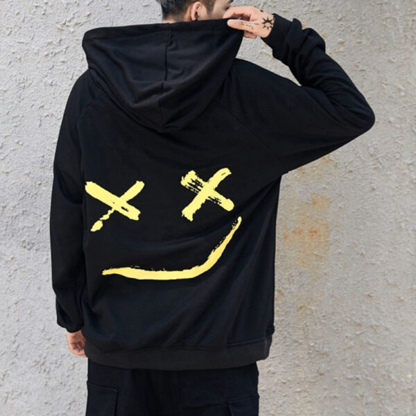 Unisex Oversized Smile Design Streetwear Hoodies Unisex Oversized Smile Design Streetwear Hoodies