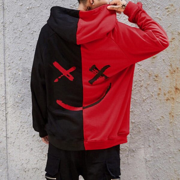 Unisex Oversized Smile Design Streetwear Hoodies Unisex Oversized Smile Design Streetwear Hoodies