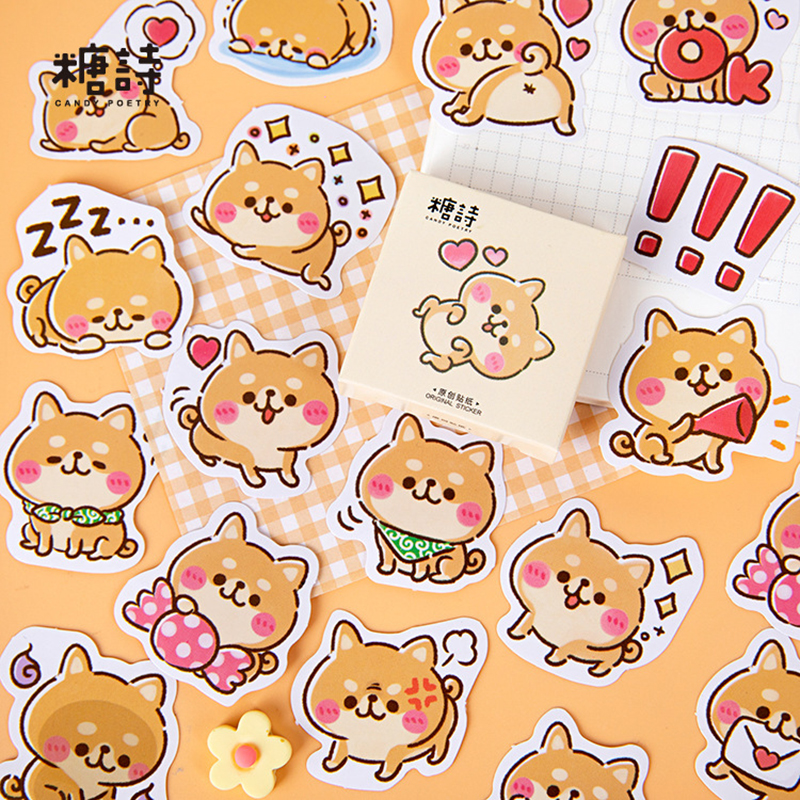 45 Pieces Kawaii Shiba Inu Stickers
