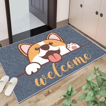 Anti-Slip Corgi Dog Door Mat