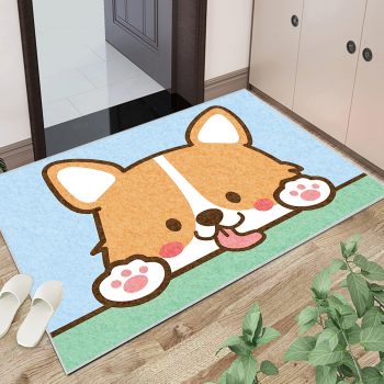 Anti-Slip Corgi Dog Door Mat