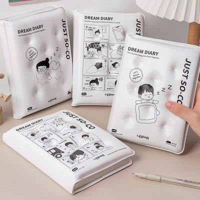 Black and White Kawaii Student Notebook