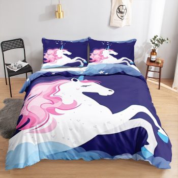Kawaii Colorful Luminous Unicorn Kids Bedding Set