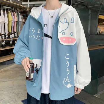 Kawaii Harajuku Womens Full Zip Hoodie